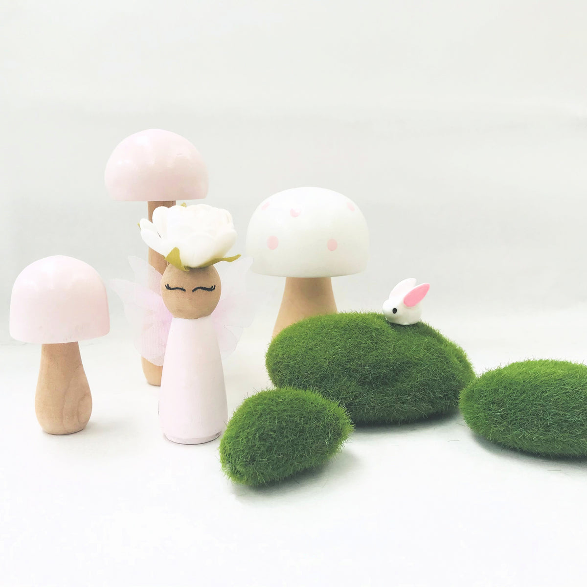 Toadstool Stuff Wooden Toadstools - Set of 3 | Accessories at My Wee Fairy Door – my ...